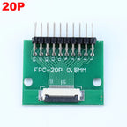 1pcs 4P-- 50P 0.5mm Pitch Connector SMT Adapter to 2.54mm 1.00 Inch Hole FPC FFC Cable Welded Board + Double Row Straight Pin