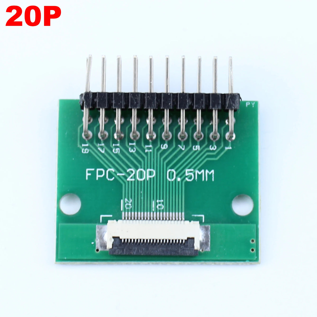 1pcs 4P-- 50P 0.5mm Pitch Connector SMT Adapter to 2.54mm 1.00 Inch Hole FPC FFC Cable Welded Board + Double Row Straight Pin