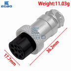 2-7 Pin GX16 Aviation Connector, Metal Male Plug Female Socket Industrial Wiring Terminal Adapter