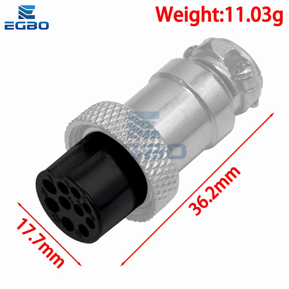 2-7 Pin GX16 Aviation Connector, Metal Male Plug Female Socket Industrial Wiring Terminal Adapter