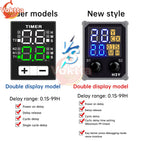DC12V DC24V AC220V Digital Time Relay Mini Power-on Delay Controller Time Relay Cycle Time Control Delay Device with Base Socket