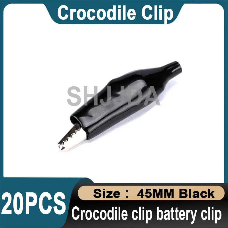20Pcs Crocodile type Clip 28MM 35MM 45MM Testing Probe Mini Alligator Test Clips Sheath clip, Small battery wire power clip