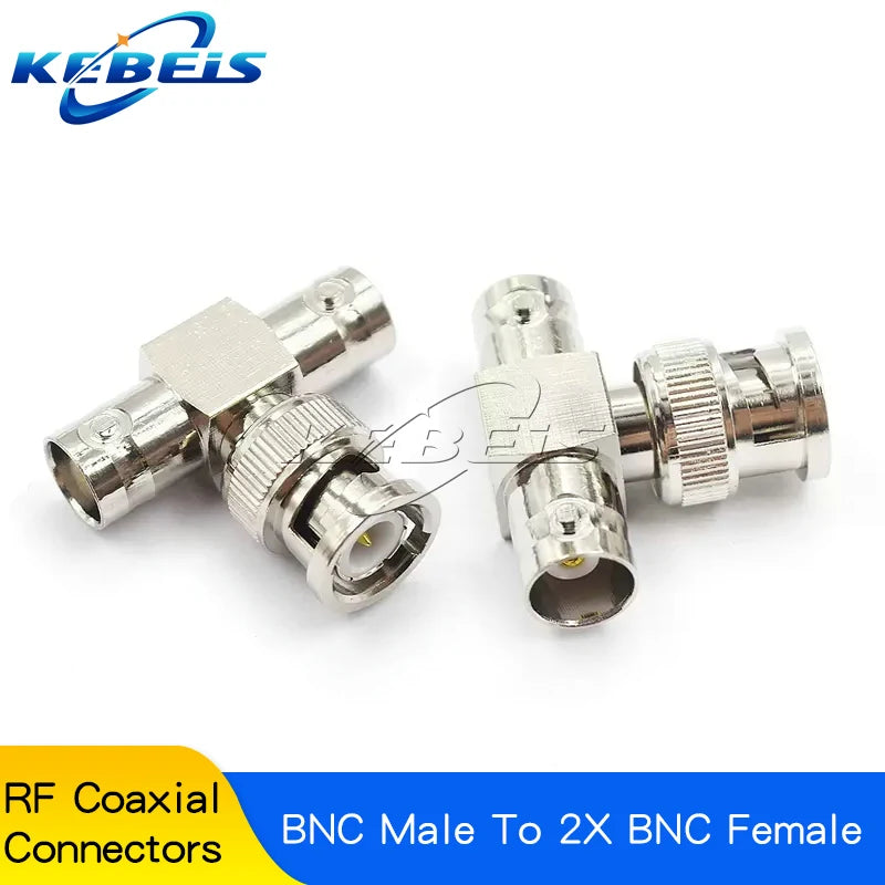 1PCS BNC to BNC Adapter Male to Female Dual Way Tee Flange BNC-KKF-KKY-KK-KKK-JJJ-KKJ-KKJ-JKW-JJ-JKQ9 RF Connector