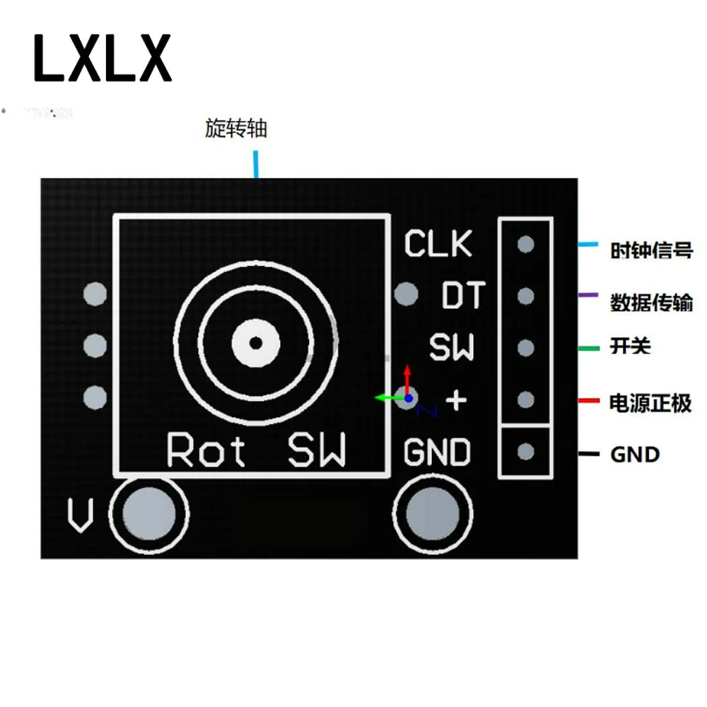 20-100PCS KY-040 Rotary Encoder Module with 15x16.5 Mm 360 Degree KY040 Potentiometer Rotary Knob Cover for Arduino