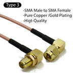 RG316 SMA to SMA Male Female Right Angle RF Coaxial Extension Cable Pigtail for WiFi 3G 4G GSM Antenna