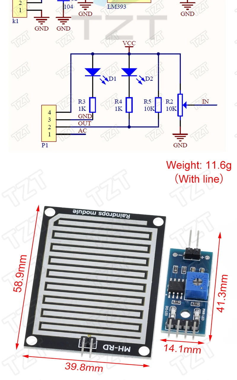 DIYTZT Raspberry pi 2 3 The Sensors Module Package HC-SR04 501 DHT11 DS3231 KY-008 Sound Rain Soil Sensors for Arduino KIT
