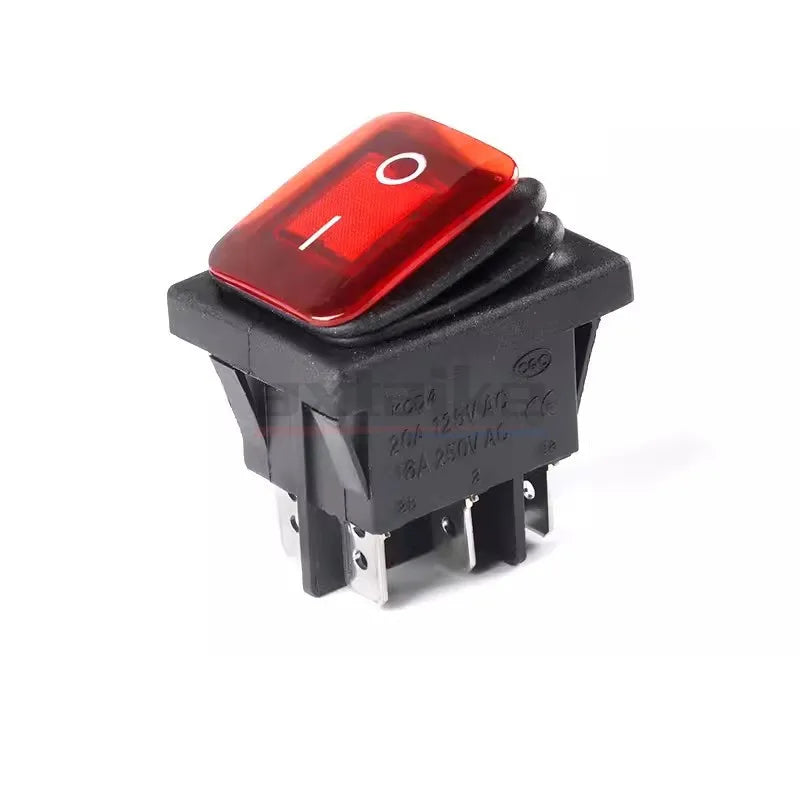 KCD2 KCD4 ON-OFF ON-OFF-0N 4/6Pin Sealed Waterproof Auto Boat Marine Rocker Switch With Black Red Green LED 16A 125V 20A 250V AC