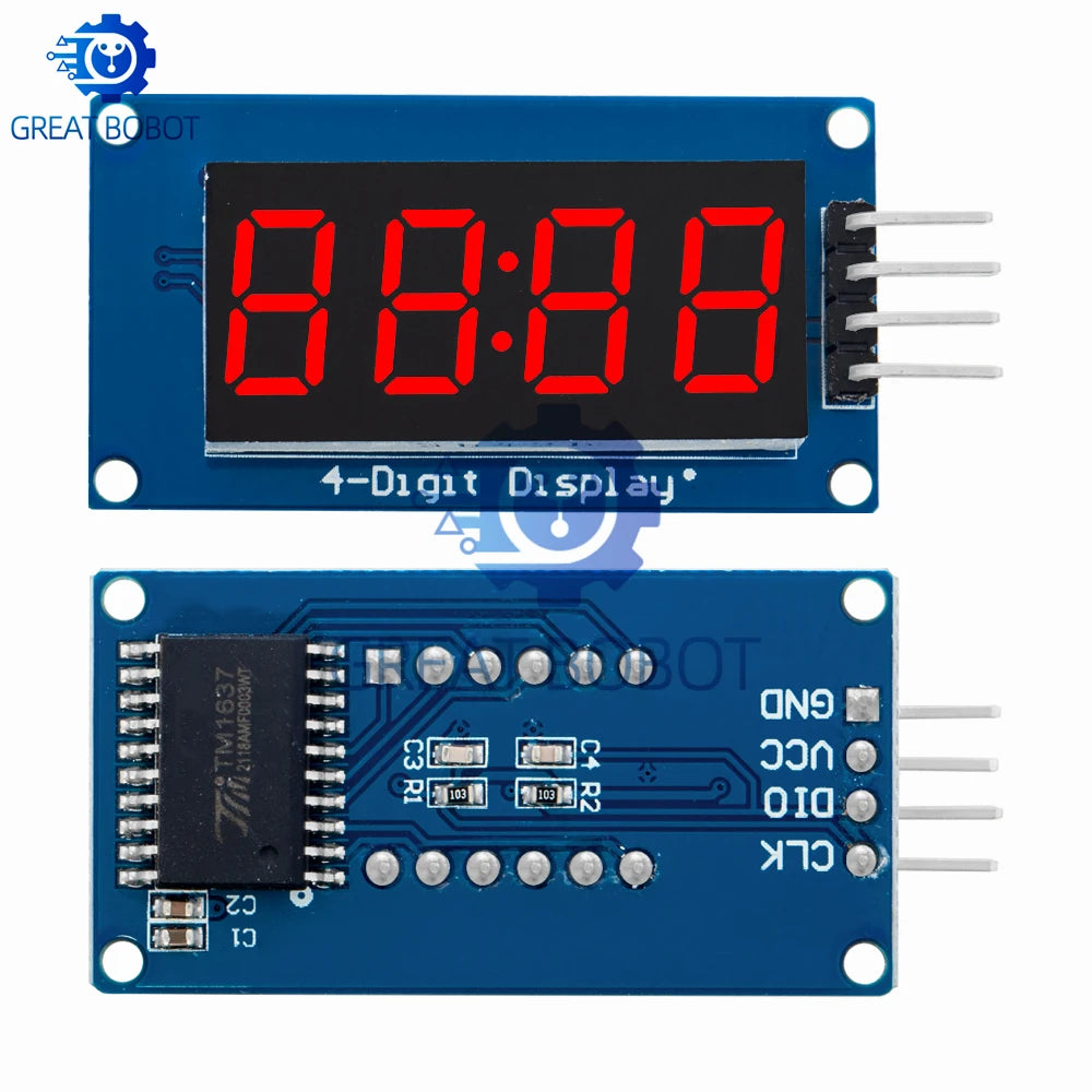 BS TM1637 4-Bits Digital LED Display Module-for Arduino!7-Segment,0.36Inch RED Anode Tube,Four - Serial Driver for Clock Display