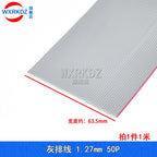 1Meter Gray Flat Ribbon Cable 1.27mm Pitch FC Data Wire Line 6/8/10/12/14/20/24/26/30/34P 40P 50 60 64P AWG28 300V For DIY