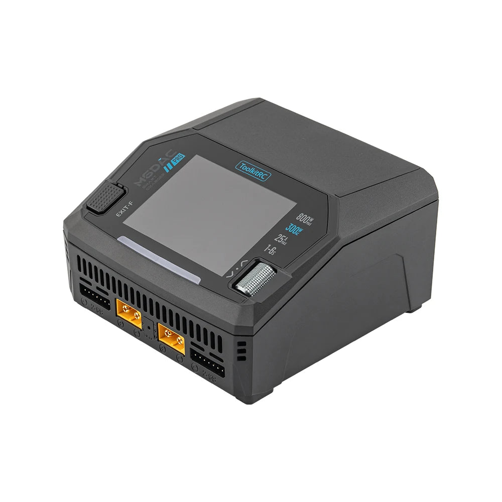 ToolkitRC M6DAC PRO V2 Intelligent Charger Dual Channel AC 200W DC 800W 16A Lithium Battery 1S 2S 3S 4S 5S 6S LiHV Lipo PD65W