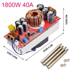 1800/1500/1200W DC-DC Boost Converter Step Up Power Supply Module 10-60V to 12-90V Adjustable Voltage Charger 40/30/20A