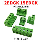 5/10PCS 7.62MM Large spacing 2EDG 2EDGRK 2-16P Welding free Docking Aerial Plug-in Terminal Block PCB Termianl Connector