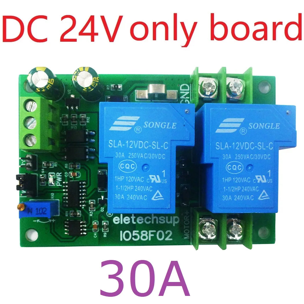 Brushed DC Motor Overload Overcurrent Short Circuit Protector Module Forward Reverse Controller 10A 20A 30A DC 12V 24V Power