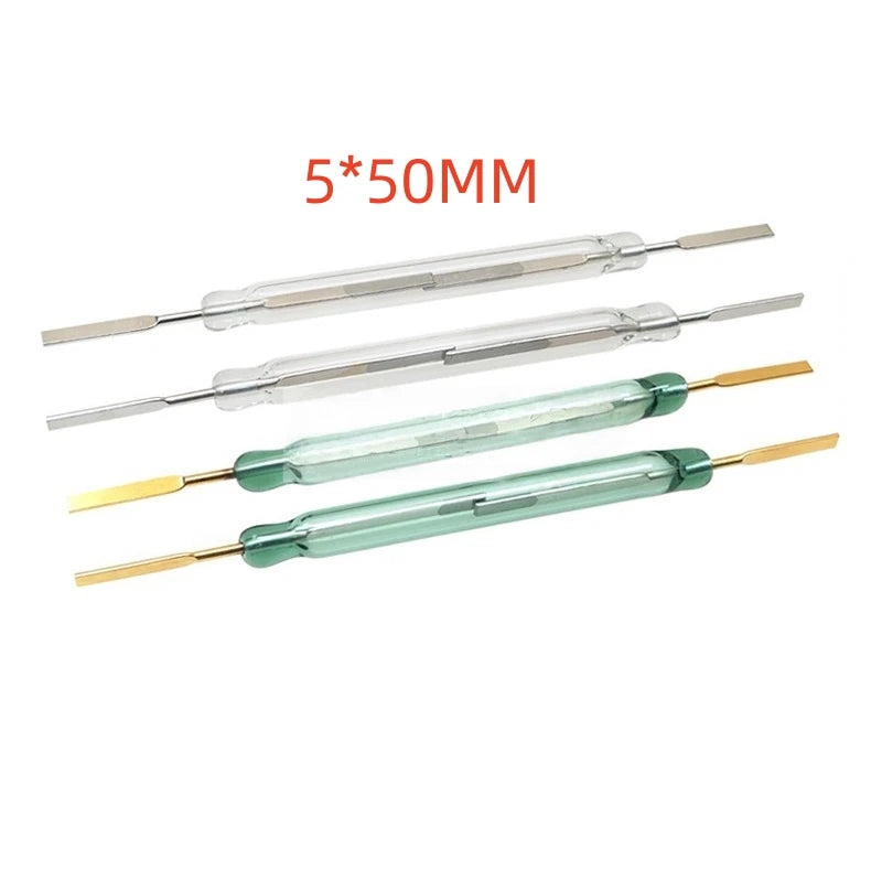 2PCS Reed Switch 5 * 50MM Normally Open Type, High Power and High Current 5A 250W Sensor Magnetic Control Switch MKA50202