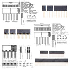 2/3/4/6/8/10/15 Pin 2.54 mm Stackable Long Legs Femal Header For Arduino Shield 4/6/8