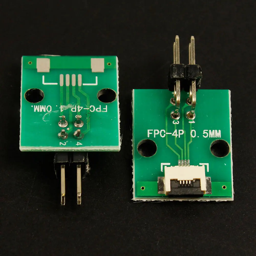 1pcs 4P-- 80P 0.5mm Pitch Connector SMT Adapter to 2.54mm 1.00 Inch Hole FPC FFC Cable Welded Board + Double Row Straight Pin