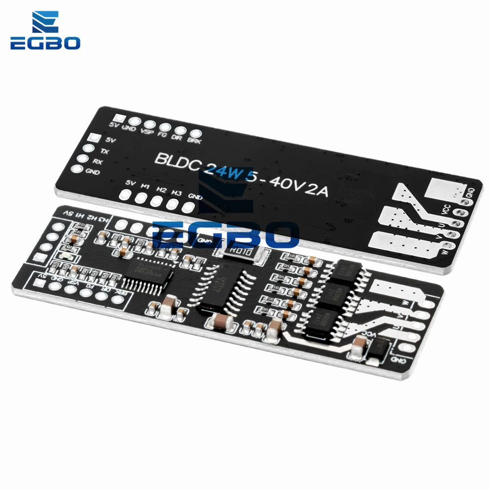 24W BLDC Motor Driver Module 5V-40V 2A Three-Phase PWM with Hall Sensor and Inductive Control