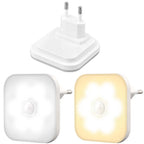 LED Night Light US/EU Plug In Smart Motion Sensor Light Children's Night Light Wireless Night Lamp For Bedside Table Bedroom