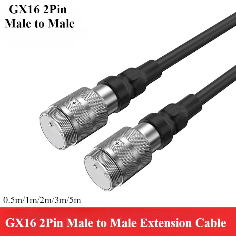 GX16 2/3/4 Pin Aviation Plug Male Female Wire Connector Extension Cable GX16 2/3/4 Core Ribbon Aviation Plug Power Cord Adapter