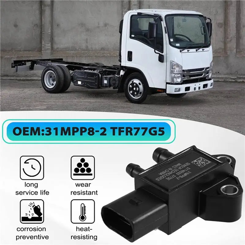 2X 31MPP8-2 Truck Differential Pressure Sensor For Isuzu JAC FR4KH1VM25 Engine Truck Engine Parts TFR77G5