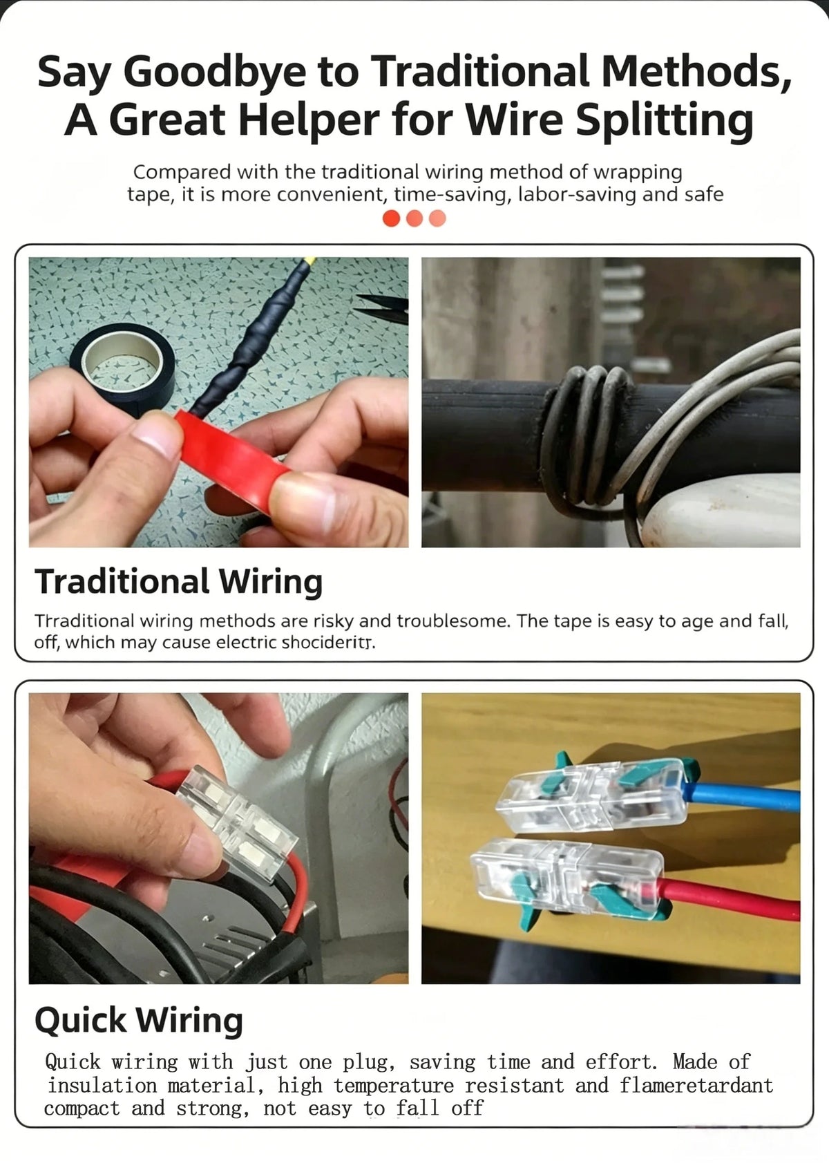Fast Wiring Wire Connectors Splitter Terminal Blocks Quick Plug-in Connector Conductor Cable Junction Box