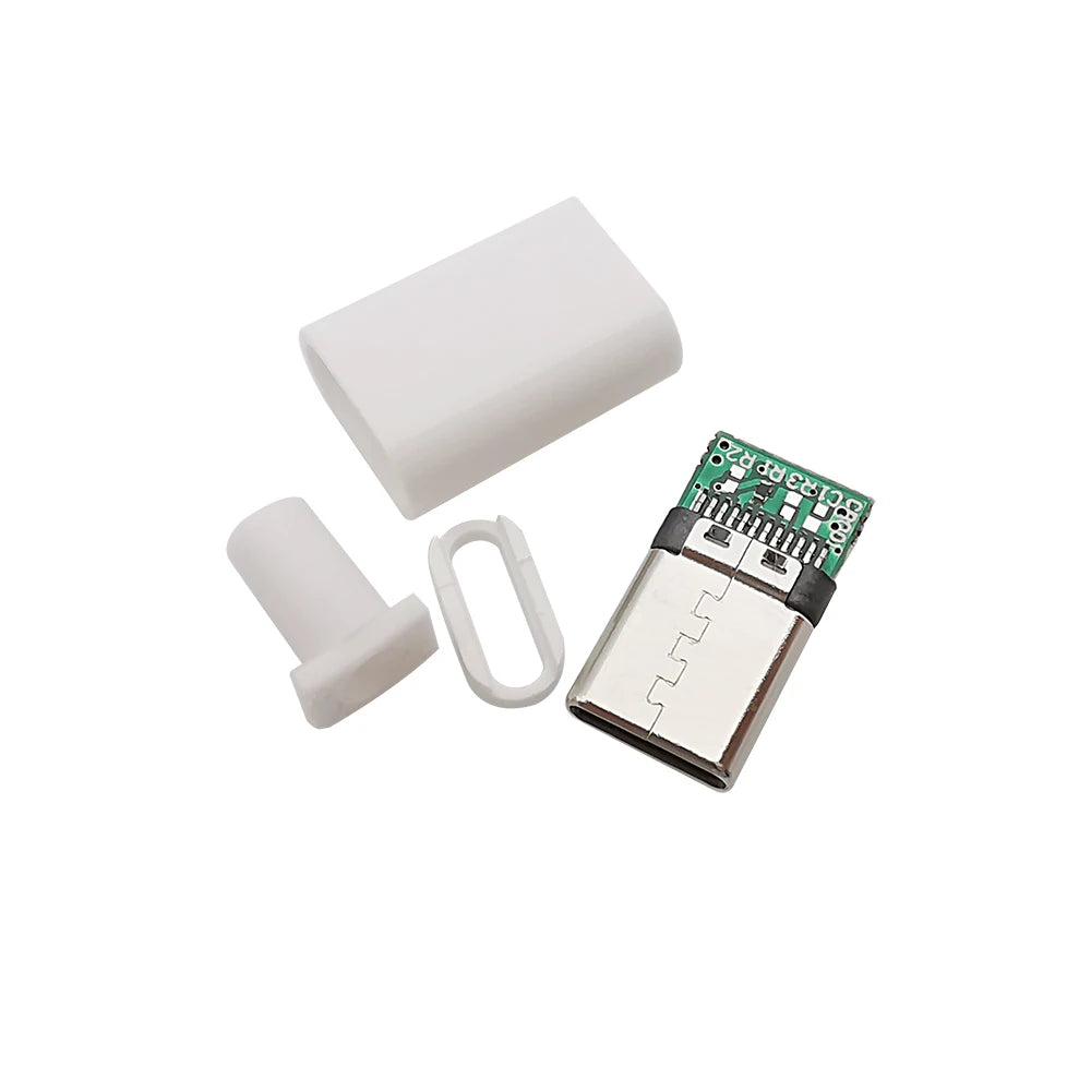 10Pcs Type-C USB 3.1 24 Pin Male Plug Welding Type Connector Jack Tail Terminals Type C Data Cable Interface Accessories Repair