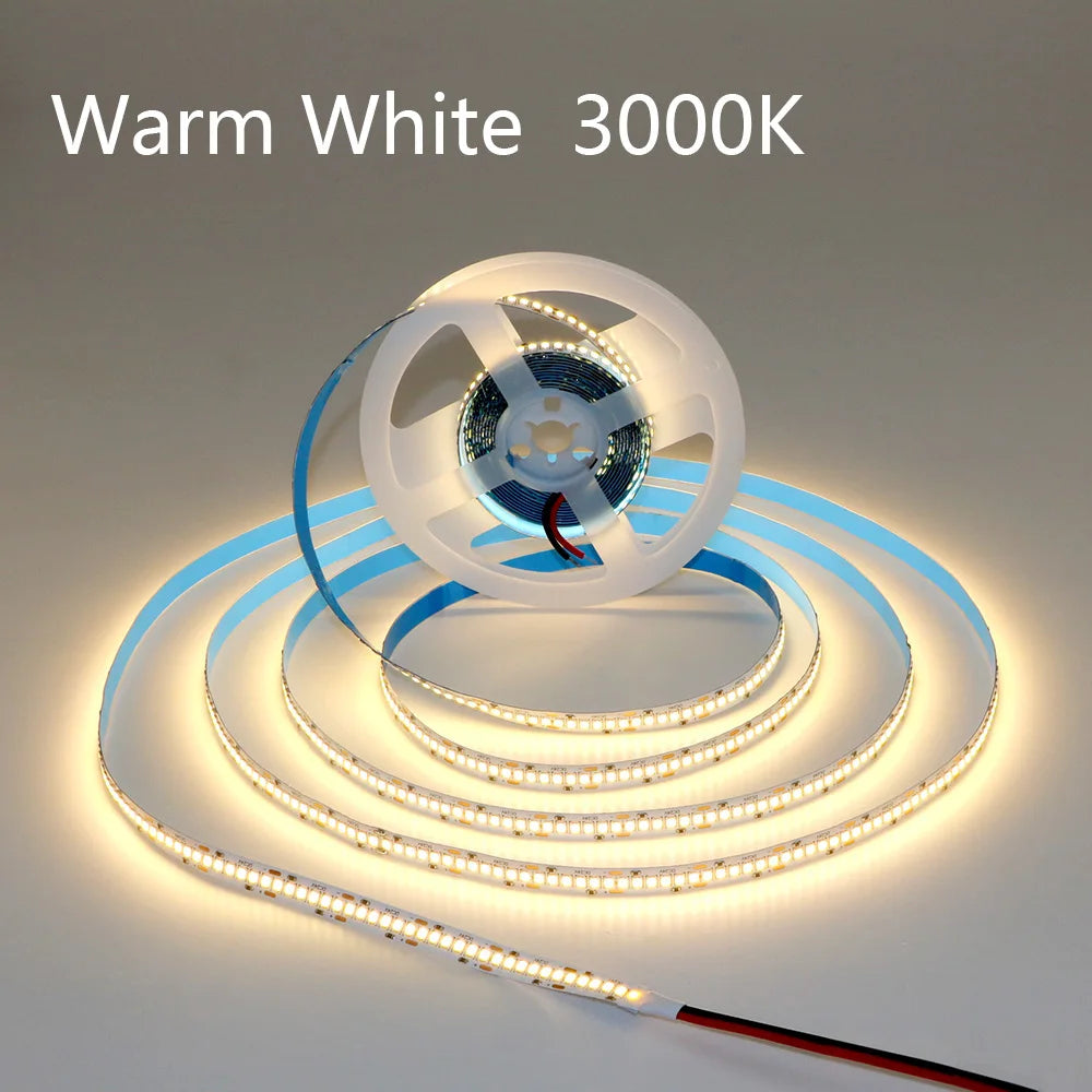 240LEDs/m LED Strip 2835 DC12V 24V Home Light Strip 5M 1200LEDs High Light Red Green Blue Flexible And Cuttable Soft Lamp Bar