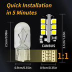 Car Signal Bulbs W5W WY5W 192 194 168 3030 24SMD LED T10 Super Bright 600LM Colors Options for Car Turn Signal Brake Stop Lights