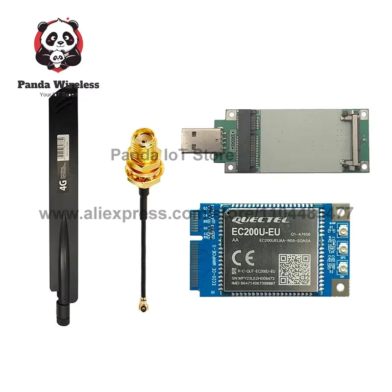 1PC Quectel EC200U EC200U-EU With SIM Card with Antennas adapter pigtail compatible EC25-MX EC25-AU EC200D EC200U SIM7600SA-H