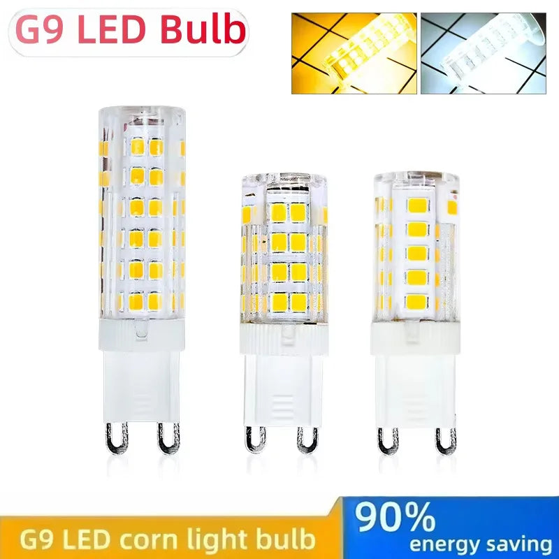 10pcs Super Bright G9 LED Lamp AC220V 7W 9W 12W 15W Ceramic SMD2835 Led Bulb Warm/Cool White Spotlight Replace Halogen Light