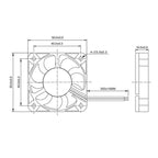 ACP5010 50x50x10mm Axial Cooling Fan 2-Pin DC 5V/12V/24V 50mm for Power Supply Charger Frequency Converter - Computer Case Fans