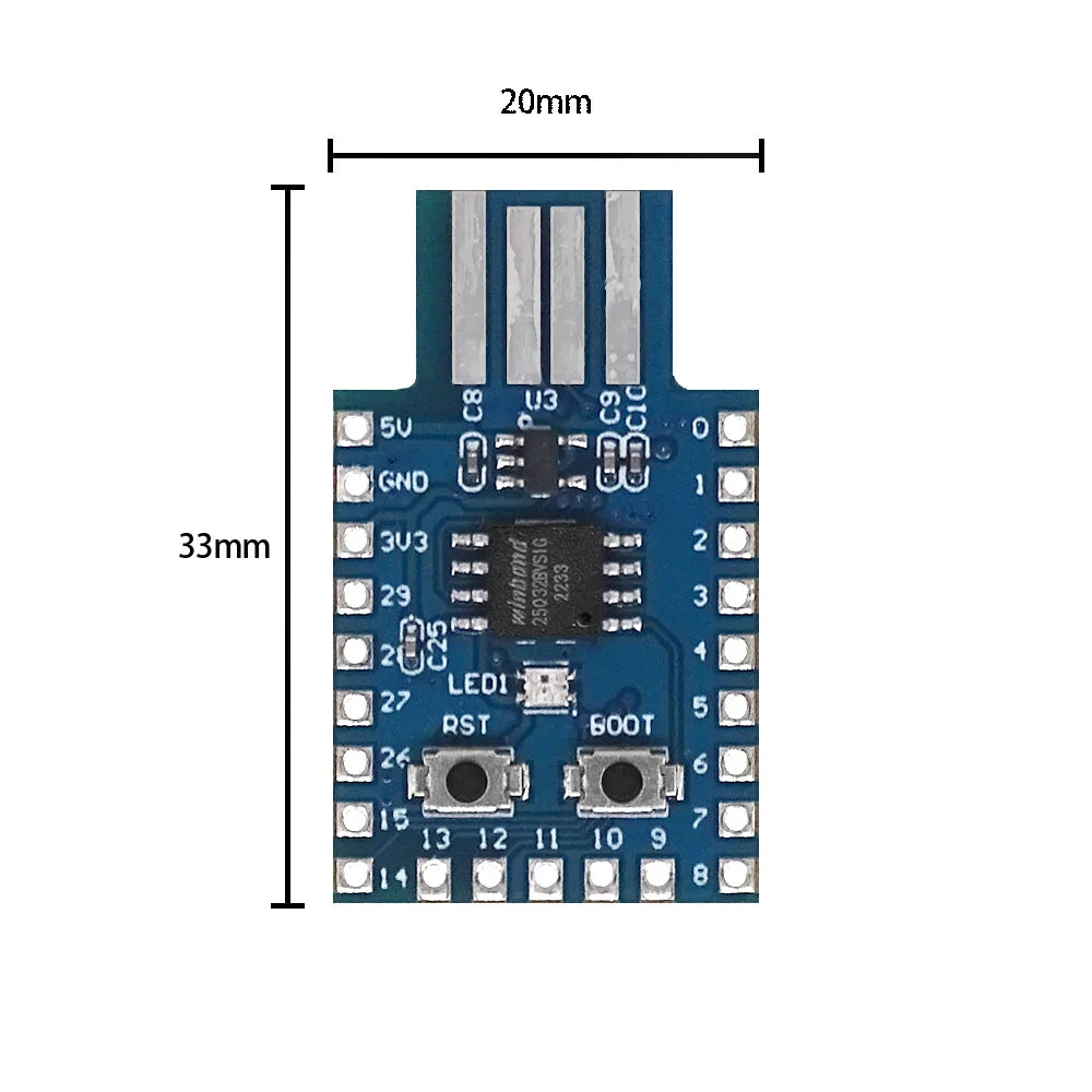 RP2040 USB Development Board Type-A Version 4MB Flash Raspberry Pi Microcontroller Development Board