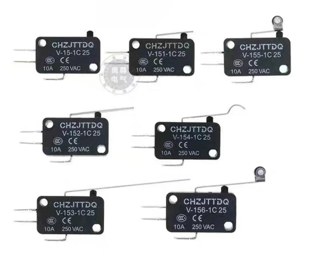 1PCS Micro Limit Switch CHZJTTDQ V-15.V-151.V-152.V-153.V-154.V-155.V-156.-1C 25 Travel Switch Limit Switch Silver Contact