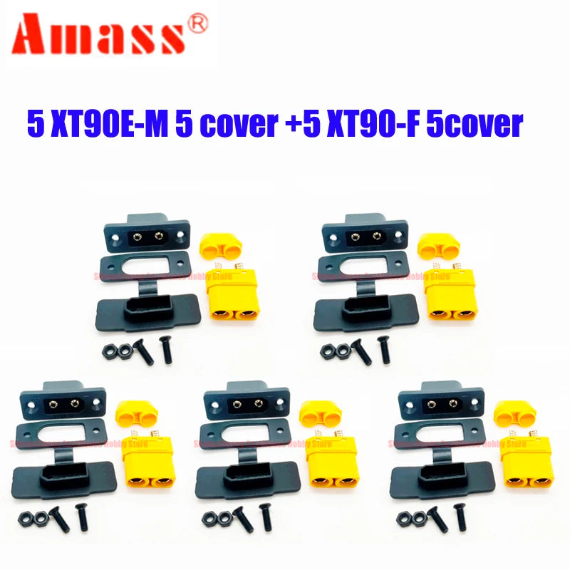 RC Model Amass XT90E-M Gold-plated Connector XT90 Male Plug XT90S Female Battery Connection for ESC Motor Aircraft Drone