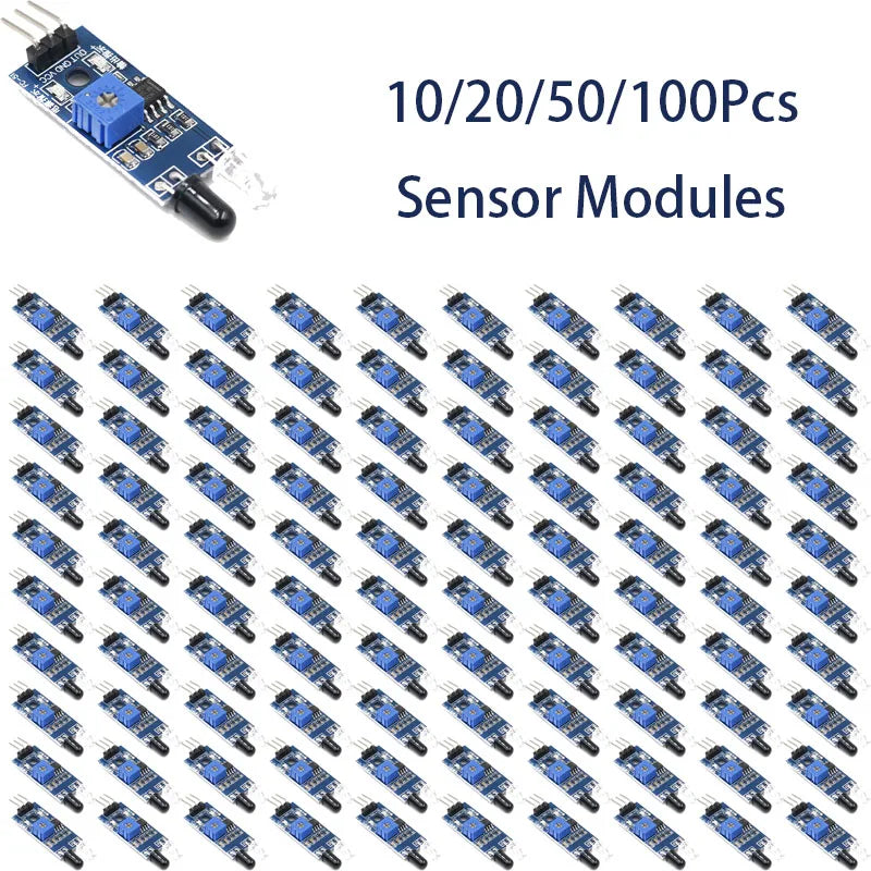 10/20/50/100PcsSmart Car Obstacle Avoidance Sensor Module Infrared Pair Tube Module Photoelectric Reflection Sensor