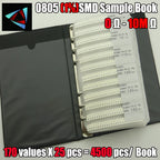 New 0805 SMD Resistor Sample Book 1% Tolerance 170valuesx25pcs=4250pcs Resistor Kit 0R~10M