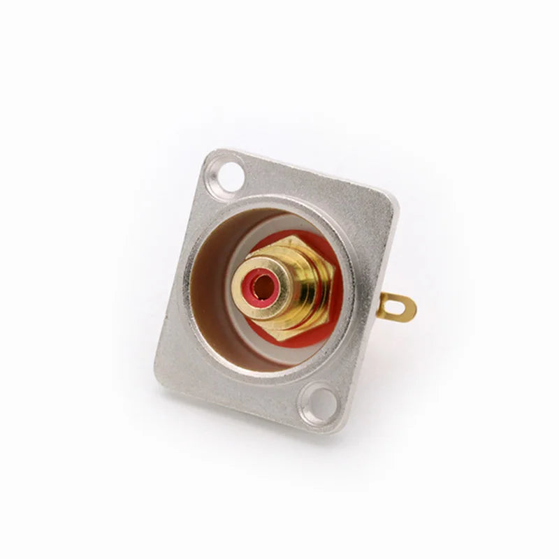 2pcs  Female RCA Panel Mount Chassis Socket Connector, Excellent quality, Black Female Socket, Red&Black Colors Available