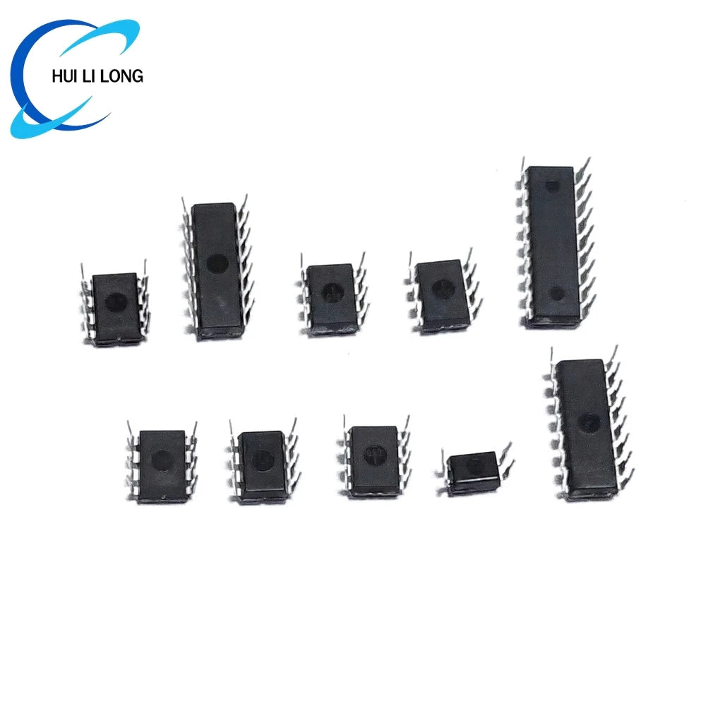 85PCS 10 Types NE555 LM324 LM393 UA741 ULN2803 LM358 LM386 NE5532 ULN2003 PC817 Integrated Circuit DIP IC Combination Chip Kit