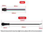 10PCS M12 IP65 Waterproof Aviation Connector Pre-wired Male Female Cable Plug 2P 3P 4P 5Pin Panel Mount Electrical Socket