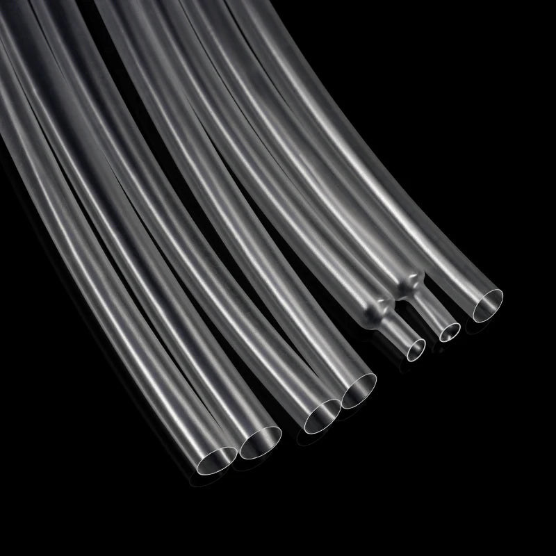 2/5/10m Super Thin Wall Soft Shrinkable Tube Transparent 1mm ~ 20mm  2:1 Heat Shrink Tube Earphone Line Audio Cable Sleeve Wrap