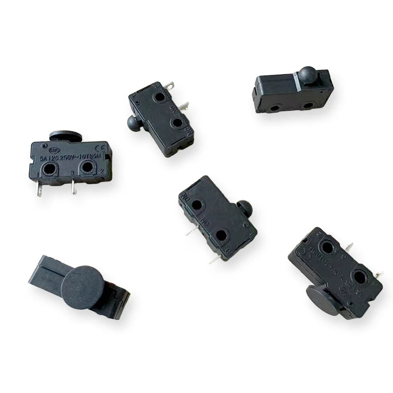 20PCS Micro Motion Mouse Switch Small Mushroom 5mm Handle Large Round 8.5mm Handle Normally Open Black 2Pin 20*11 Self Resetting