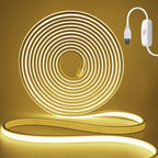 IP68 Waterproof Flexible Neon Rope Light USB COB LED Strip 5V ON OFF Switch 320 LEDs/m Natural Warm White 0.5m 1m 2m 3m 4mm 5m
