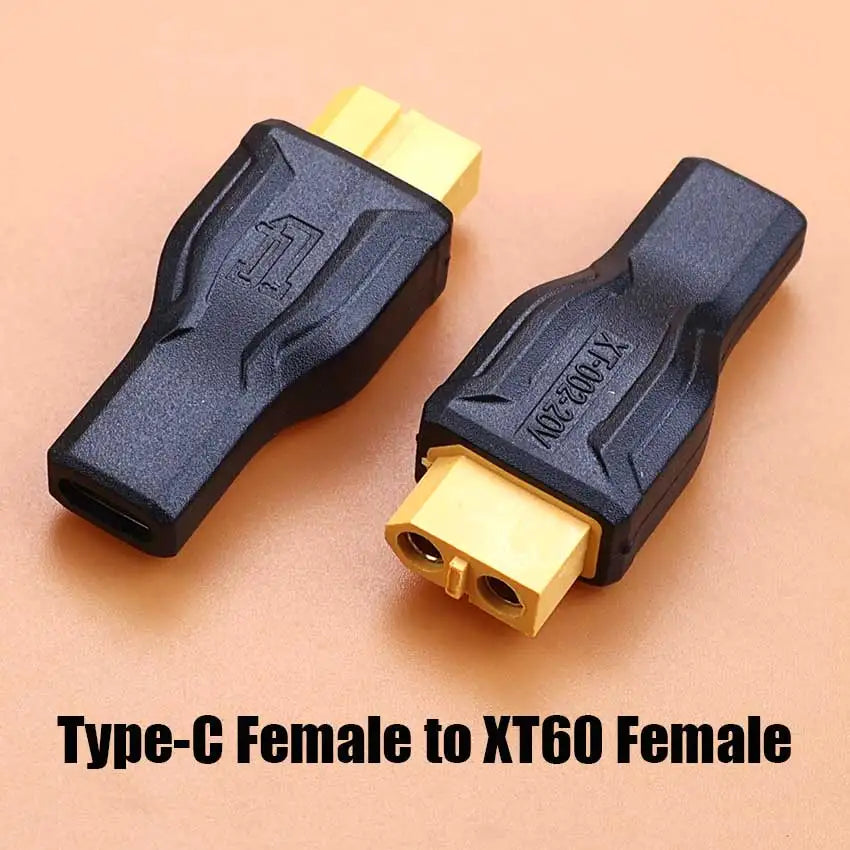 XT60 To USB Type C DC Power Connector Set XT60 Female To Type-C DC 5.5x2.1 5.5x2.5 Jack Charging Plug Adapter For UAV Laptops
