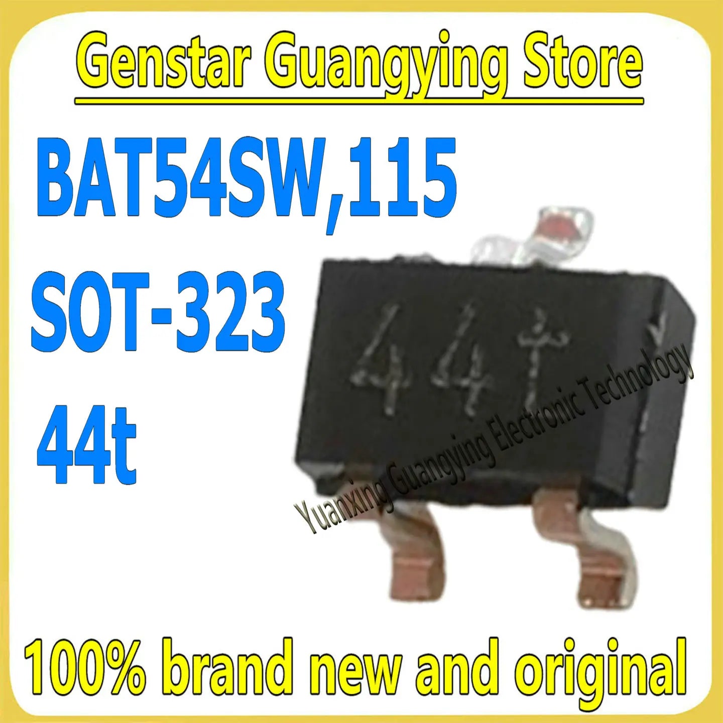 (10 pieces) BAT54SW,115 BAT54SW Marked: 44t SOT-323 30V 200mA Schottky barrier diode 100% brand new