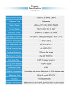 Differential Pressure Transmitter Smart DP Pressure Sensor Industrial Process DP Transducer Digital Pressure Transmitter