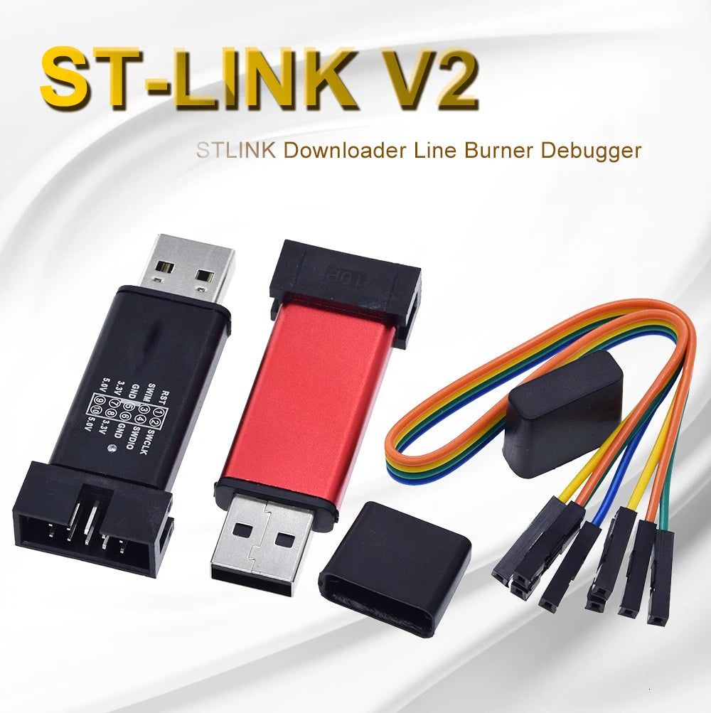 TZT 1/5PCS ST LINK Stlink ST-Link V2 Mini STM8 STM32 Simulator Download Programmer Programming With Cover A41 for arduino