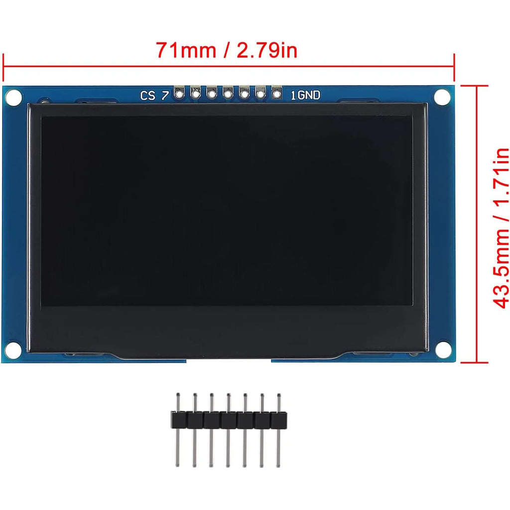 2.4" 2.42 inch 128x64 OLED LCD Display Module SSD1309 7 Pin SPI/IIC I2C Serial Interface for Arduino UNO R3 DIY Electronic