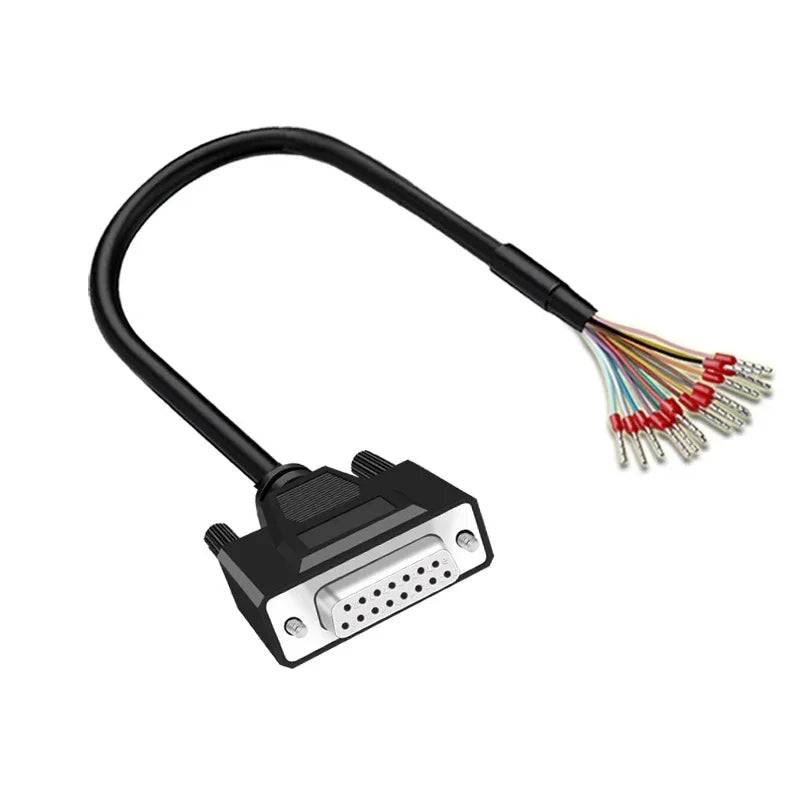 Industrial Grade DB9 DB15 DB25 Serial Connector Cable with Terminal Male Female Plug Wire 26AWG 9pin Parallel Port Cable 1-20M