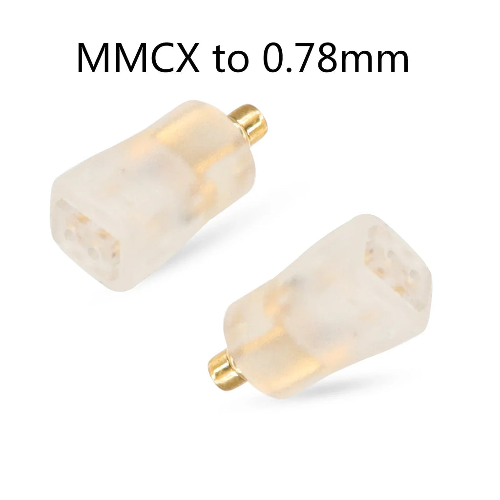 OKCSC 1 Pair Earphone Interface Conversion Pin Connector HIFI Headphone Plug MMCX JH HD580 3.5mm to 0.78mm Gold-plated Plug