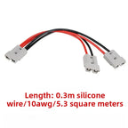 1PCS 50A Anderson SB50 Connector Cable Assembly, Electric Forklift UPS Battery Charging Plug with 6AWG/10AWG Pure Copper Wire